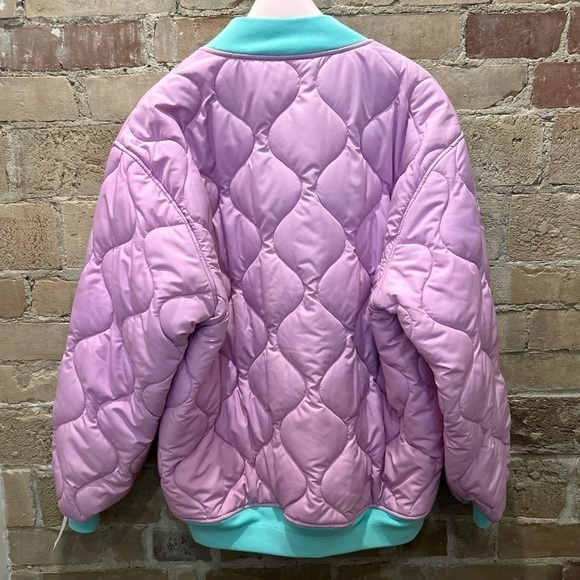 Khrisjoy NWT Quilted Bomber Jacket in Mauve Sz 0 (S) - Picture 4 of 8